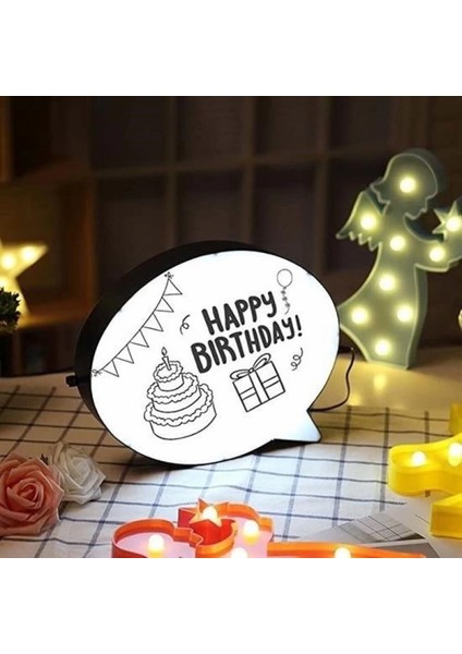 Kalemle Yazılabilen Konuşma Balonu Görünümlü Işıklı Mesaj Panosu modelleri