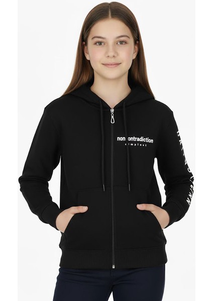 Kız Çocuk Hırka Baskılı Kışlık Şardonlu