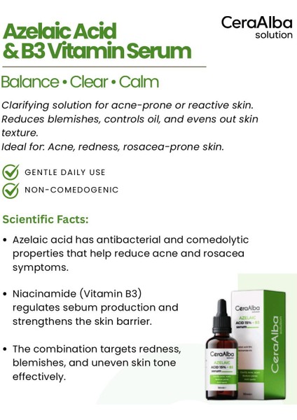 Azelaik Asit & B3 Vitamin Serumu modelleri