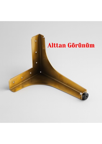 Mobilya Ayağı Dayanıklı Ayak Modern Tasarım Koltuk Sehpa Tv Ünitesi 17 cm Gold Altın Metal 4 Adet indirimleri