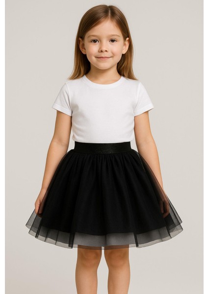 Gala Kız Çocuk Beli Lastikli Tütülü Etek