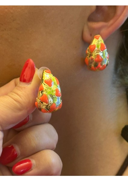 Kalpli Tasarım Kadın Küpe 3 cm fırsatları