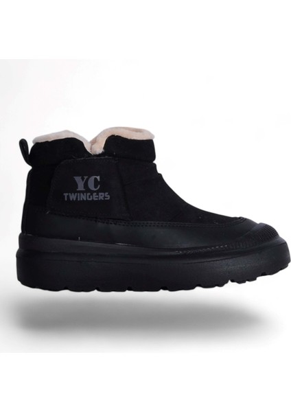 Twincers 2028 Siyah Kadın Kışlık Düz Bot Ayakkabı fiyatları