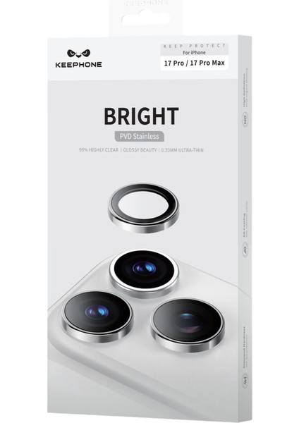 Apple iPhone 17 Pro & 17 Pro Max Bright Pvd Metal Kamera Lens Camı - Turuncu fırsatları