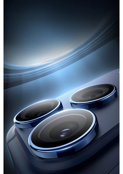 Apple iPhone 17 Air Bright Pvd Metal Kamera Lens Koruma Camı - Gold modelleri