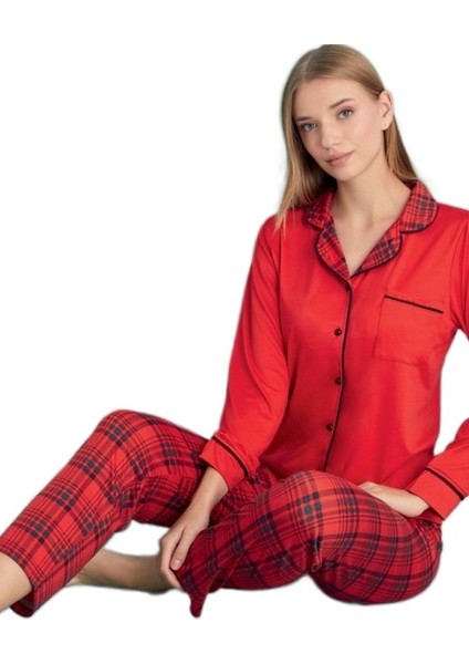 Ekose Love Kadın Pijama Takımı S/2xl Sıcak ve Konforlu fiyatları