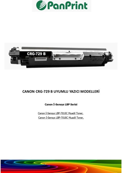 Canon CRG-729 B Siyah Muadil Toner fiyatları