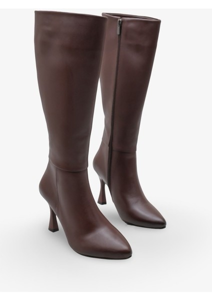 Lavena Kadın Hakiki Deri Topuklu Çizme Kahve fiyatları