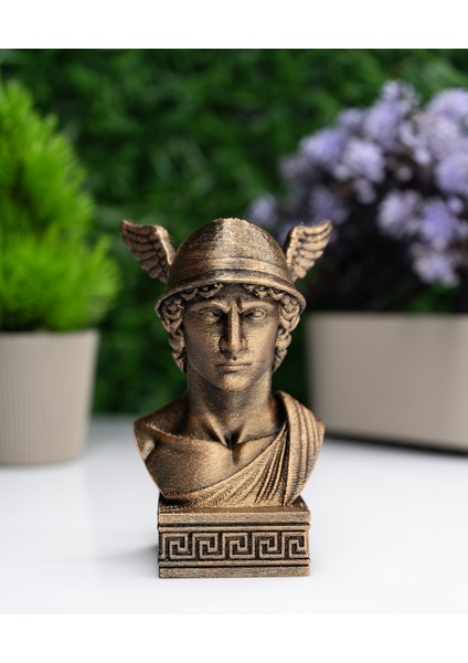 Hermes Büst Figür – Antik Yunan Mitolojisi Dekoratif Heykel