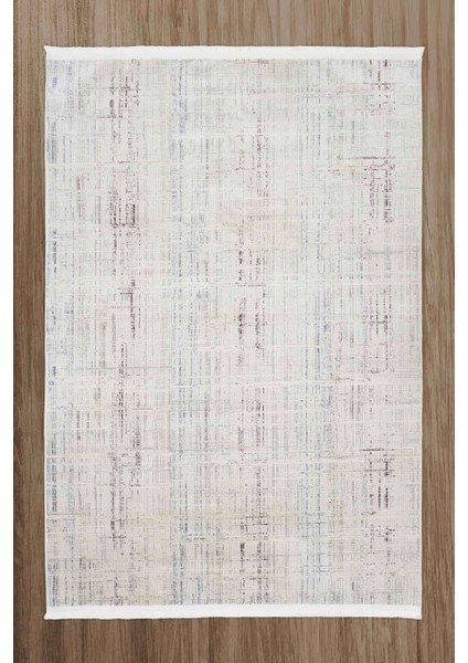 Serina Vibe Kadife Dokuma Halı | Kaymaz Tabanlı | Makinede Yıkanabilir | Modern Halı | Krem | SRV01