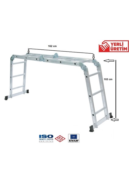Çok Amaçlı 12 Basamaklı Akrobat Merdiven fiyatları