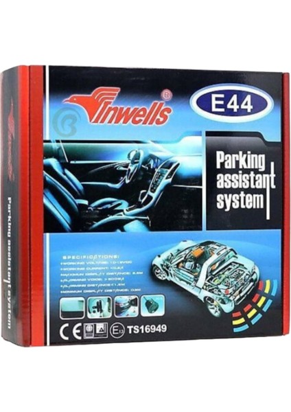 E44 Türkçe Konuşmalı Ekranlı Park Sensörü 4 Lü Gri Park Destek Sistemi Araç Park Sensörü Seti fiyatları