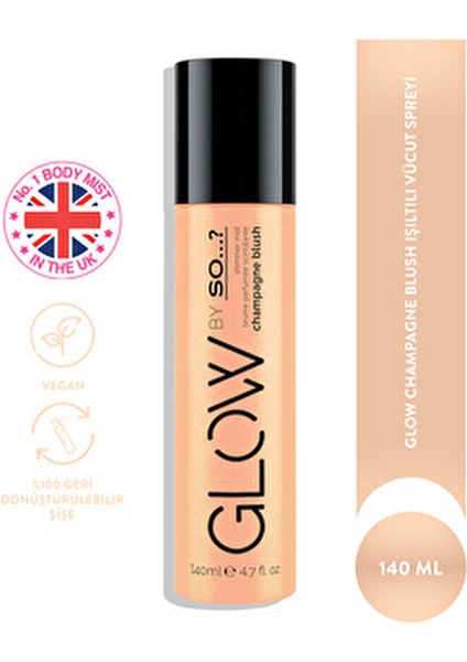 Glow By So Şimmer Mist Champagne Blush Ferahlatıcı Parfüm 140 ml Kadınlar İçin fırsatları