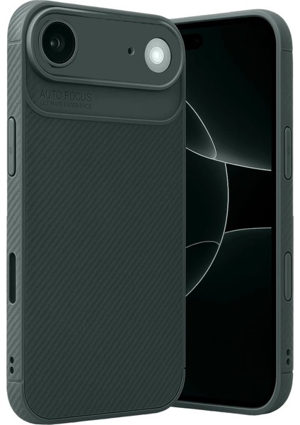 Apple iPhone 17 Air Auto Focus Karbon Kapak - Koyu YEŞIL-(5796) - M568R747-K36568 modelleri