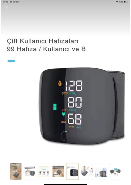 Buğz Konuşan Sesli Şarjlı Tansiyon Aleti Profil Kayıtlı LCD Dokunmatik Ekran fiyatları