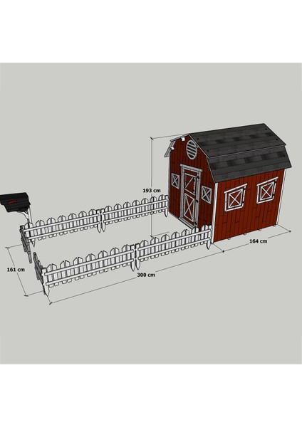 Ahşap Çiftlik Oyun Evi (Farmhouse)