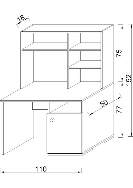 Kuzeylife Legno Çalışma Masası