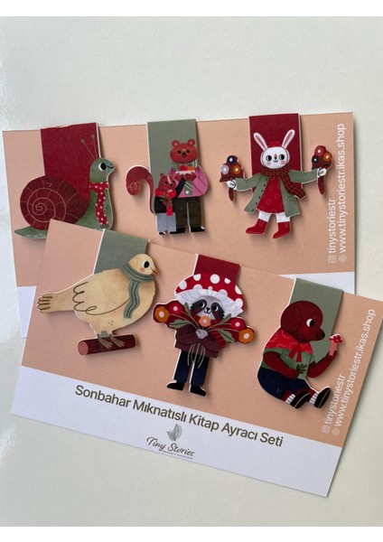 Mıknatıslı Kitap Ayracı - Sonbahar Temalı 6 Adet fiyatları