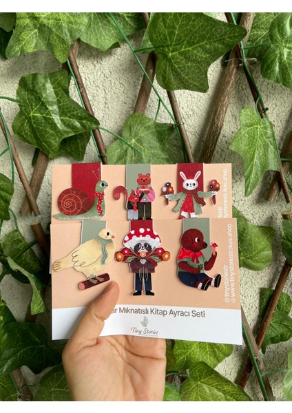 Mıknatıslı Kitap Ayracı - Sonbahar Temalı 6 Adet