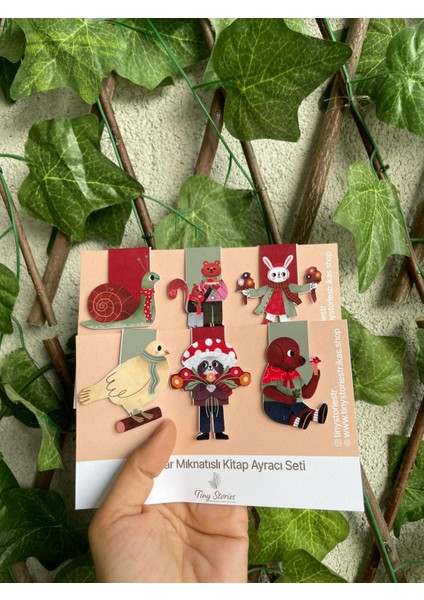 Mıknatıslı Kitap Ayracı - Sonbahar Temalı 6 Adet modelleri