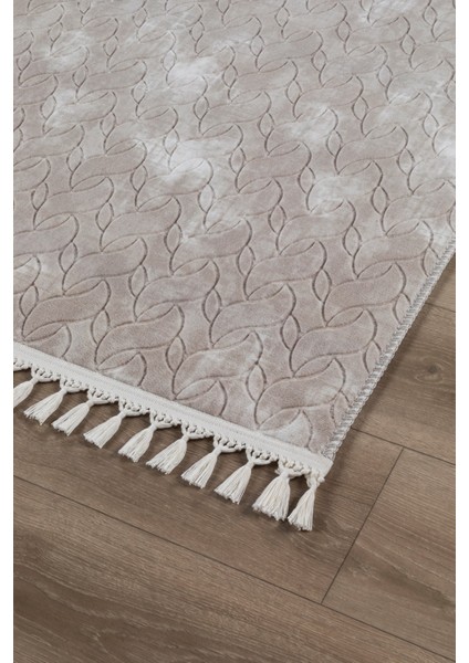 Oslo Premium mt Yıkanabilir Kaymaz Tabanlı Saçaklı Kesme Rulo Halı Yolluk Krem fiyatları