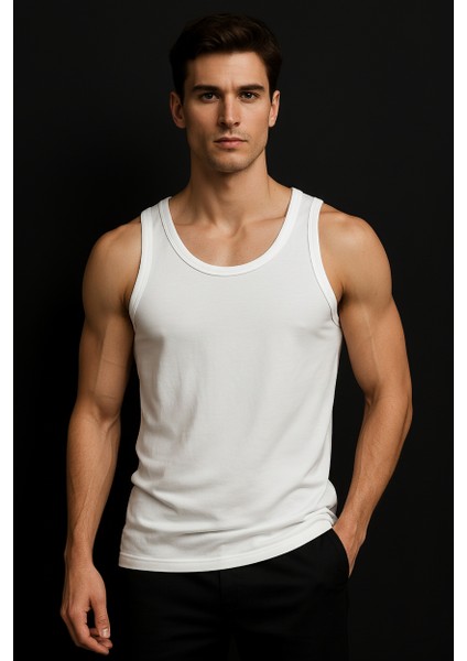 6'lı %100 Pamuklu Erkek Beyaz Askılı Atlet fiyatları