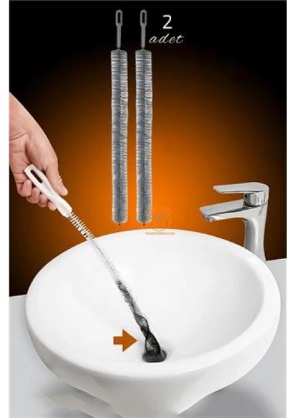 Mutfak Banyo Lavabo Gider Açma Fırçası 2 Adet fiyatları