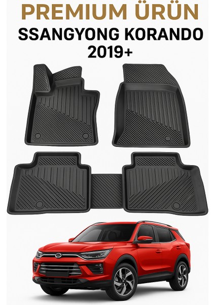 Ssangyong Korando 2019+ Uyumlu 3D Oto Paspas Premium