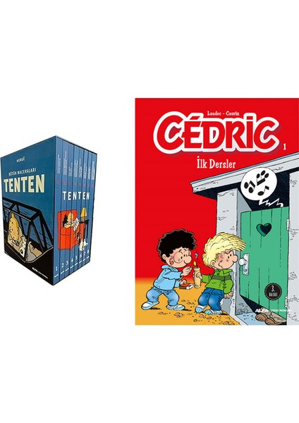 Tenten - 8 Kitap Takım (Ciltli - Kutulu) + Cedric 1