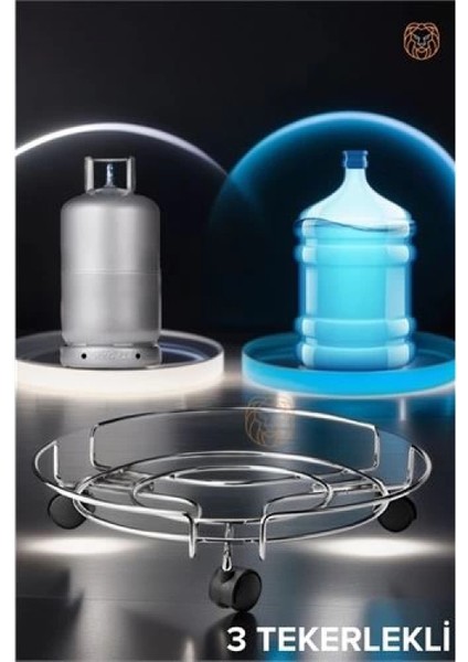 Tekerlekli Alüminyum Tüp ve Damacana Altlığı