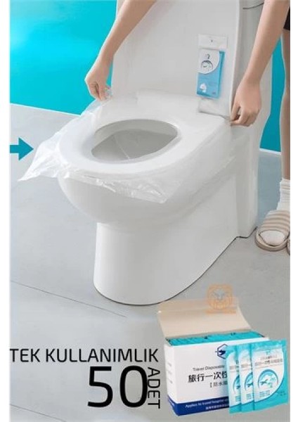 Klozet Kapağı Kılıfı Hijyenik Tek Kullanımlık 50 Adet