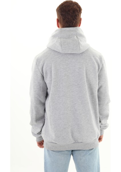 Unisex Nakışlı Gri Kapüşonlu Sweatshirt (Nakışlı gri) Sweatshirtlerimiz 290 gram şardonlu 3 iplikli kumaştan üretilmiştir modelleri