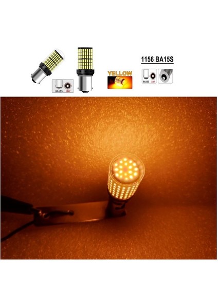 ( 2 x Adet ) 1 Takım LED 93 21W Sinyal Ampul 12V 144 LED Yellow (21W 93 Ampul 144 Led) modelleri