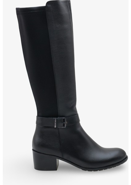 Fidelya Kadın Topuklu Çizme Siyah