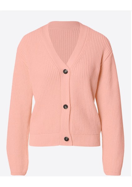 Kadın Düğmeli Kısa Triko Hırka