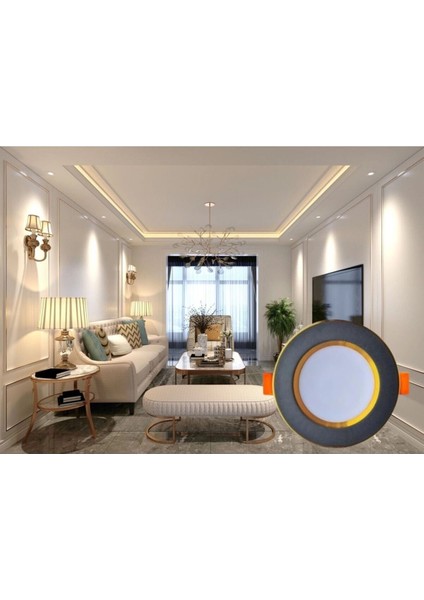 7W 3 Renkli (Beyaz, Gün Işığı, Ikisi Bir Arada) Siyah Gold LED Spot Lamba 8 Adet fiyatları