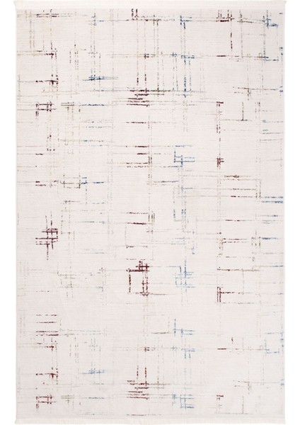 Serina Vibe Kadife Dokuma Halı | Kaymaz Tabanlı | Makinede Yıkanabilir | Modern Halı | Krem | SRV03