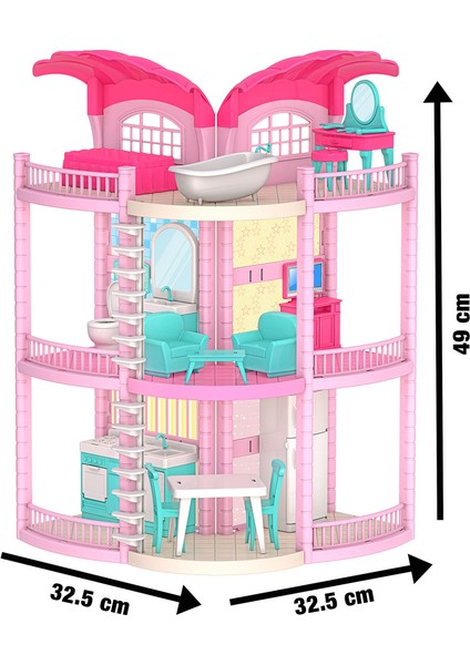 Bella'nın Masal Evi - Aksesuarlı 3 Katlı Bebek Evi ve Model Bebek Seti | 3+ Yaş Eğitici Rol Oyuncak modelleri