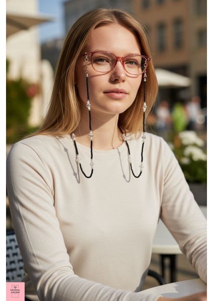 Kadın Renkli Boncuk İncili Gözlük Zinciri - Boncuk Gözlük Askısı - Boncuk Gözlük İpi - Barok İnci Gözlük Zinciri - Choker İnci Gözlük Zinciri - Hediyelik Gözlük Askısı