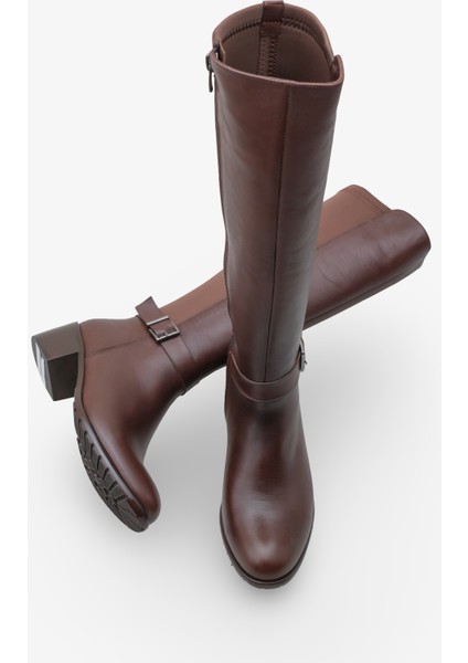 Fidelya Kadın Topuklu Çizme Kahve fırsatları