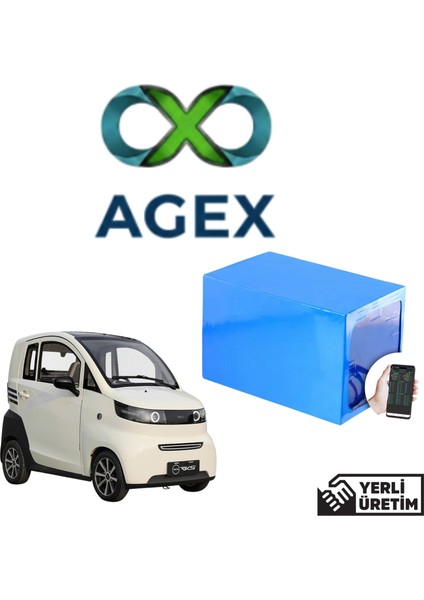 Rks A1 Lifepo4 Batarya 60 Volt 75 Ah Smart Bluetooth Özellikli