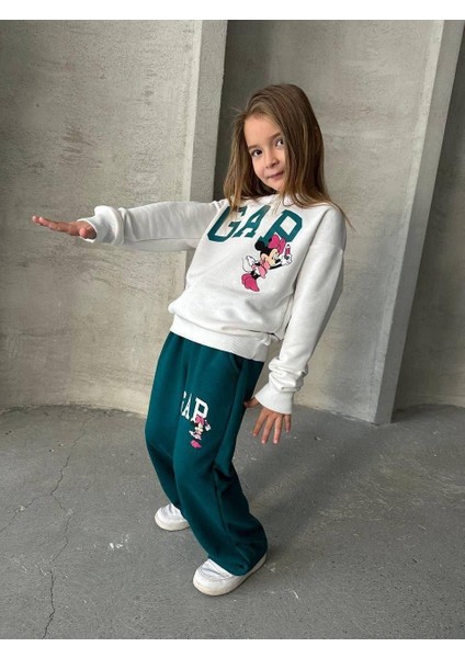 Minnie Mouse Kız Çocuk 3 Iplik Alt Üst Takım Süper Kalite Kumaş