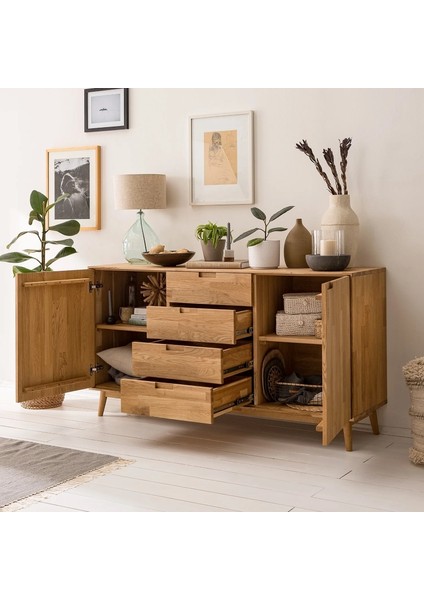 Jorvik Masif Ahşap Açık Ceviz Model Konsol modelleri