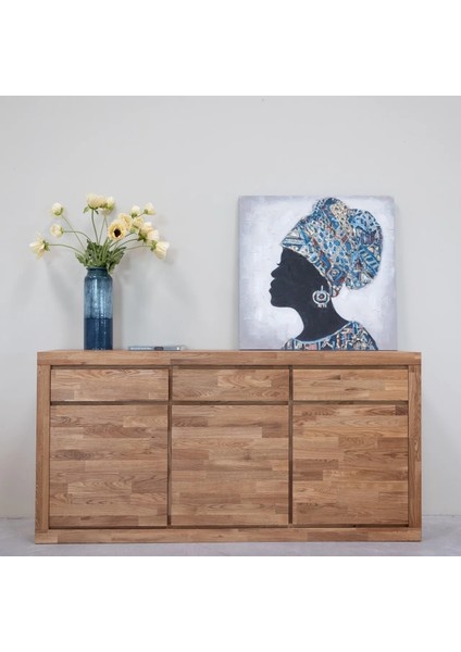 Jorvik Masif Ahşap Natural Model Konsol