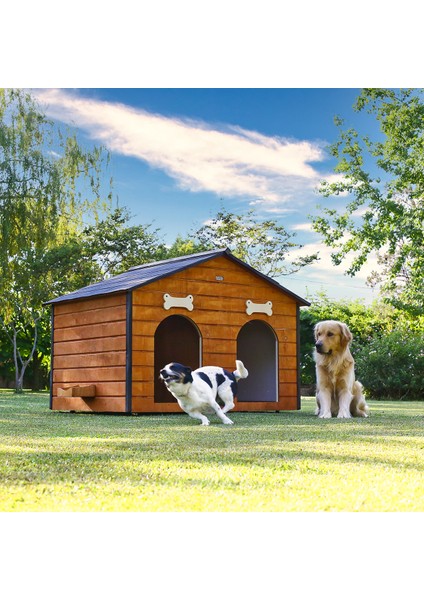 Isı Yalıtımlı 2 Bölmeli Köpek Kulübesi fırsatları