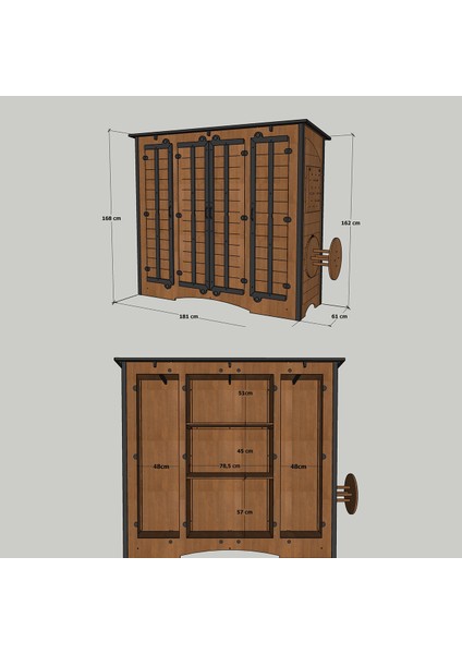 Ahşap Çok Amaçlı Xl Depolama Dolabı indirimleri