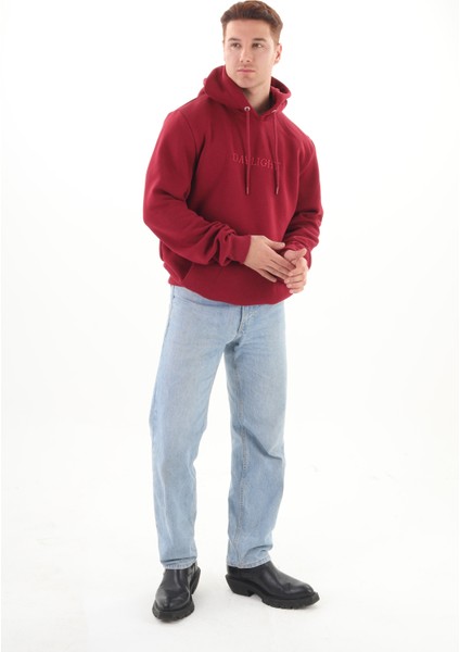 Unisex Nakışlı Bordo Kapüşonlu Sweatshirt (Nakış Bordo Renk) Sweatshirtlerimiz 290 gram şardonlu 3 iplikli kumaştan üretilmiştir. fiyatları