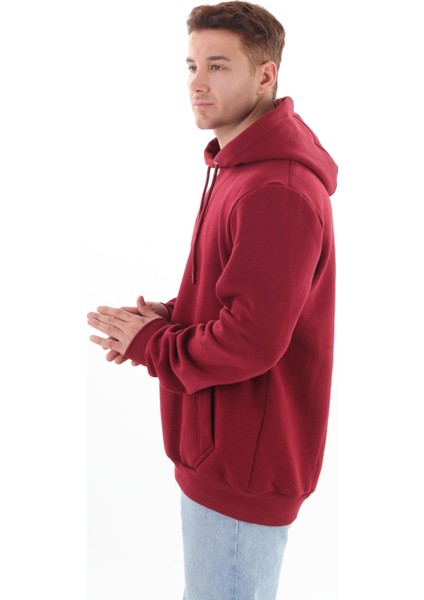 Unisex Nakışlı Bordo Kapüşonlu Sweatshirt (Nakış Bordo Renk) Sweatshirtlerimiz 290 gram şardonlu 3 iplikli kumaştan üretilmiştir.