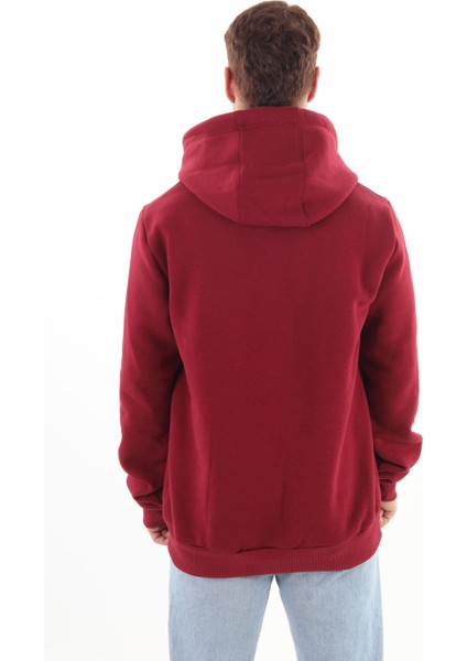Unisex Nakışlı Bordo Kapüşonlu Sweatshirt (Nakış Bordo Renk) Sweatshirtlerimiz 290 gram şardonlu 3 iplikli kumaştan üretilmiştir.