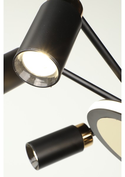 Linz Ledli 5.li Avize Siyah modelleri